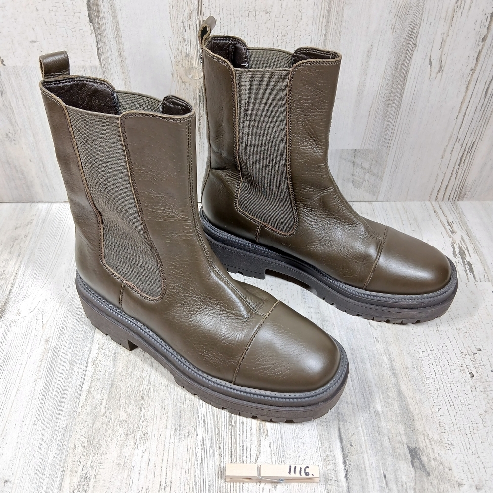 Sam Edelman Wellington Women's Brown Lug Sole Ankle Boots #1116 - Picture 11 of 11